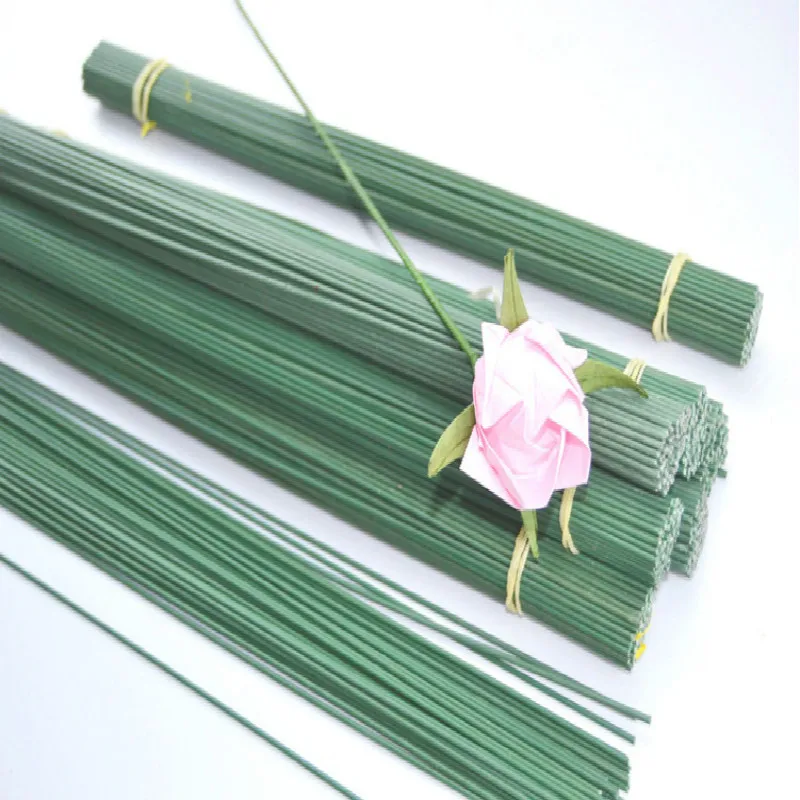 40Pcs/Lot High Quality Paper Covered Artificial Branches Twigs Iron Wire for DIY/nylon Flower Accesso
