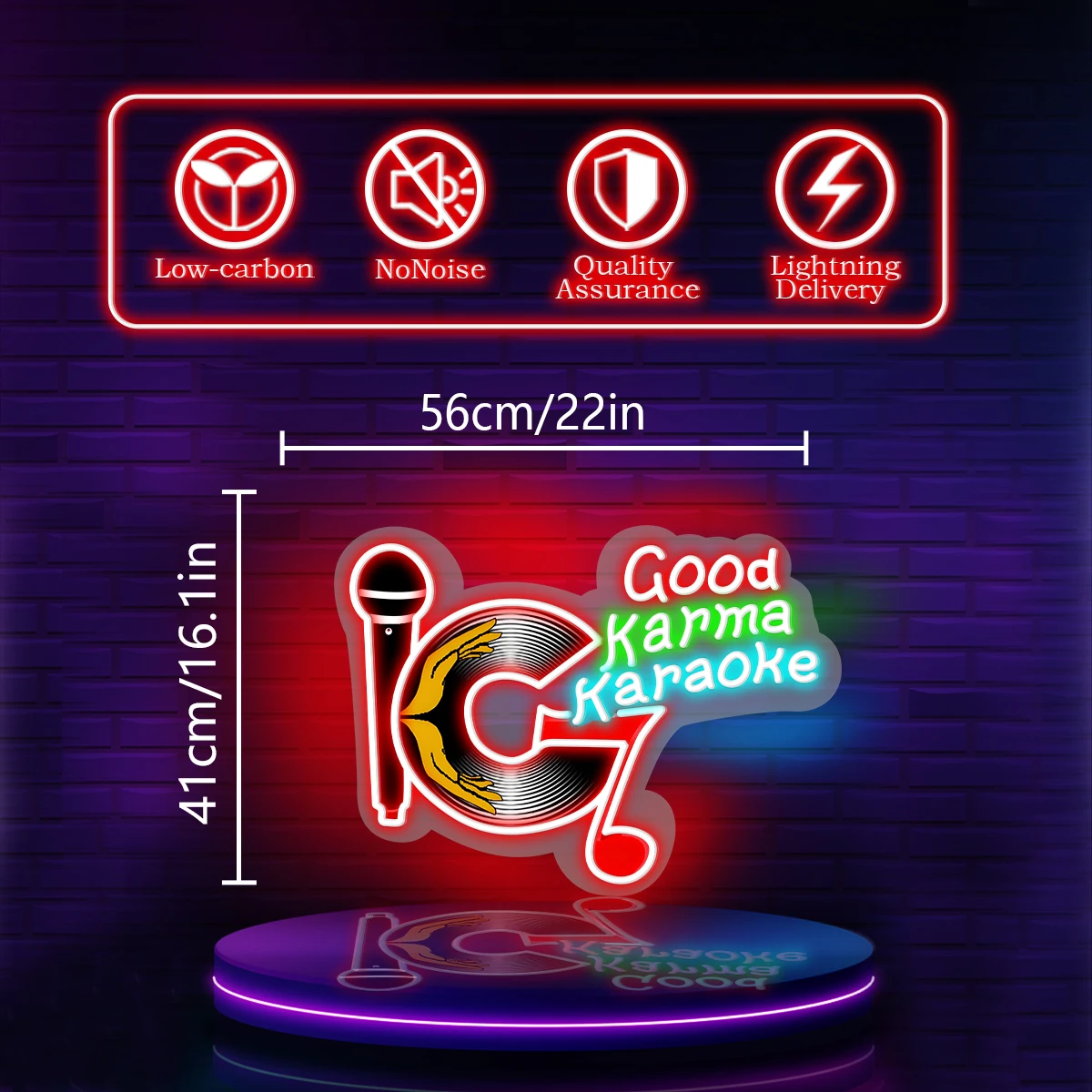 Record-shaped pattern neon lights, suitable for room decoration, photo frame decoration, bar party decoration, and creating an a
