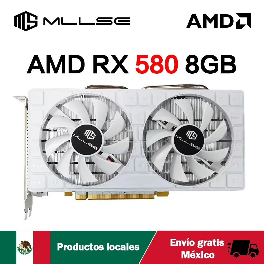 MLLSE AMD RX580 8GB Graphics Cards Gaming GDDR5 256Bit PCI Express 3.0 ×16 Radeon RX 580 6Pin HD+DP+HDMI GPU Computer Video Card