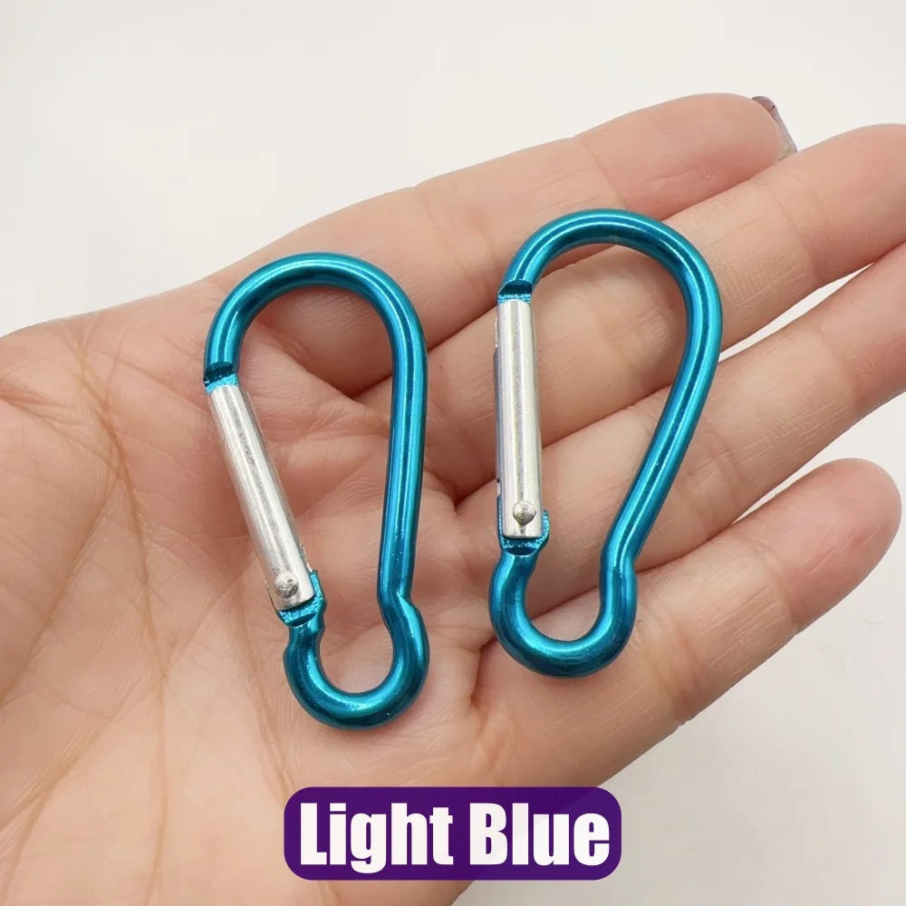 5-100Pcs Aluminium Karabiner Schlüssel Kette Clip Outdoor Camping Schlüsselring Karabinerhaken Wasser Flasche Schnalle Kit Klettern zubehör