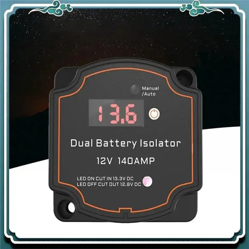 AB16-Smart For Campers Car RV Marine Dual Battery Isolator 12V 140A Digital Voltage Sensitive Relay VSR Split Charge System