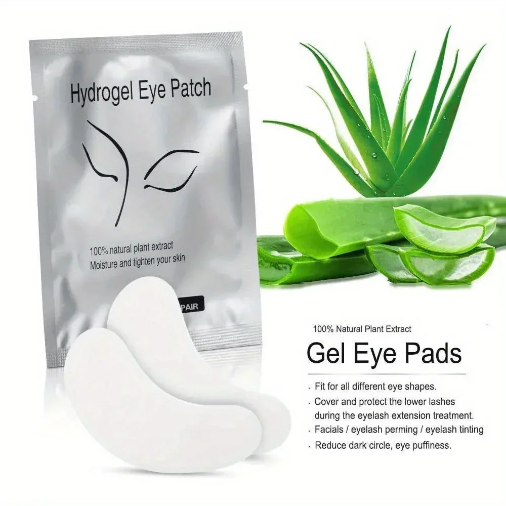 50/100 Pairs Under Eye Pads Eyelash Extension Natural Hydrogel Patch Lash Gel Pad for Extensions supplies Makeup Mask Kit