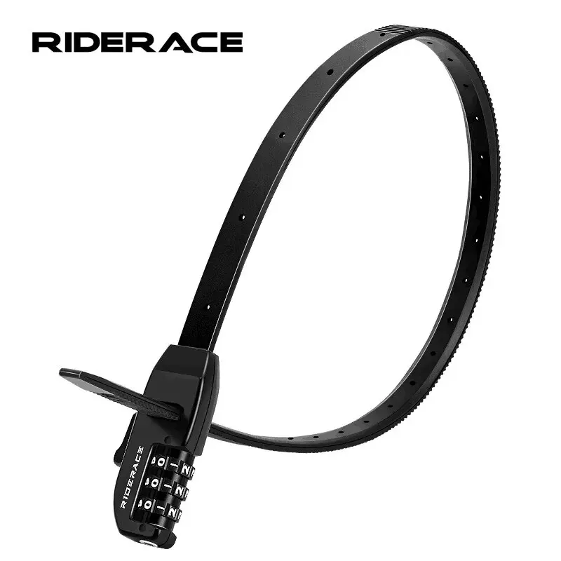 RIDERACE Password Tie Lock Multipurpose Bicycle Electric Scooter Motorcycle Portable Anti-theft 3 Digit Bike Helmet Lock Black