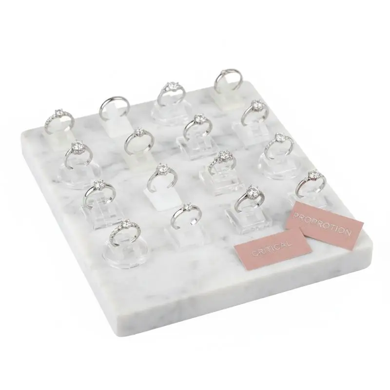 @*Plastic Ring Display Holders 20Pcs Set Transparent Stand for Jewelry Showcase Counter Display Store Exhibition