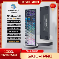 Skyloong Gk104 Pro Mechanical Keyboard Three Mode 8K Wireless Gaming Keyboard Multifunctional Knob Screen Calculator Custom Gift