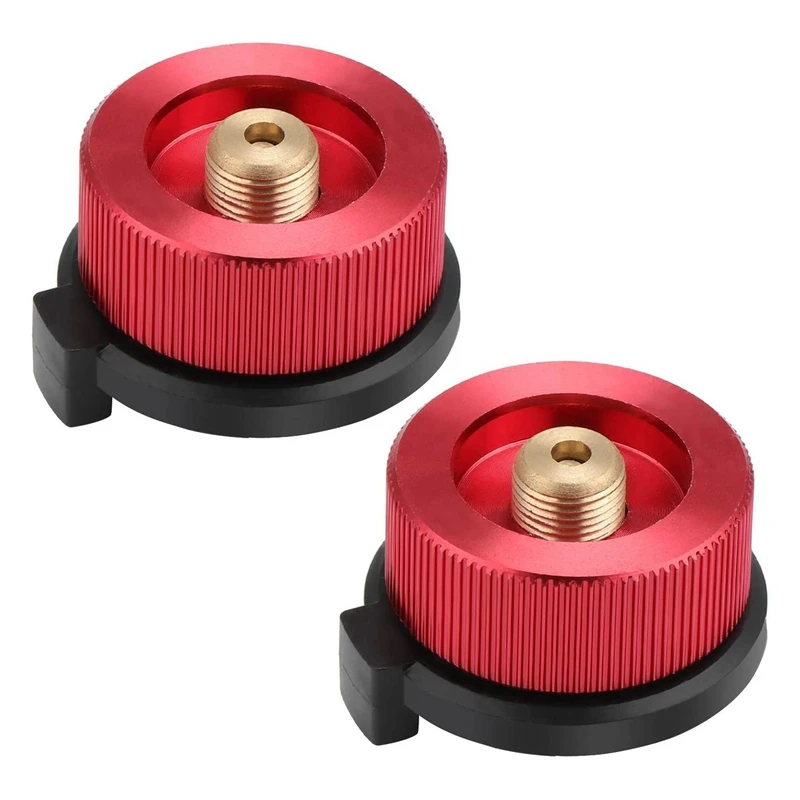 2 PCS Camping Gas Adapter Convertor Stove Connection For Butane Canister To Screw Gas Cartridge