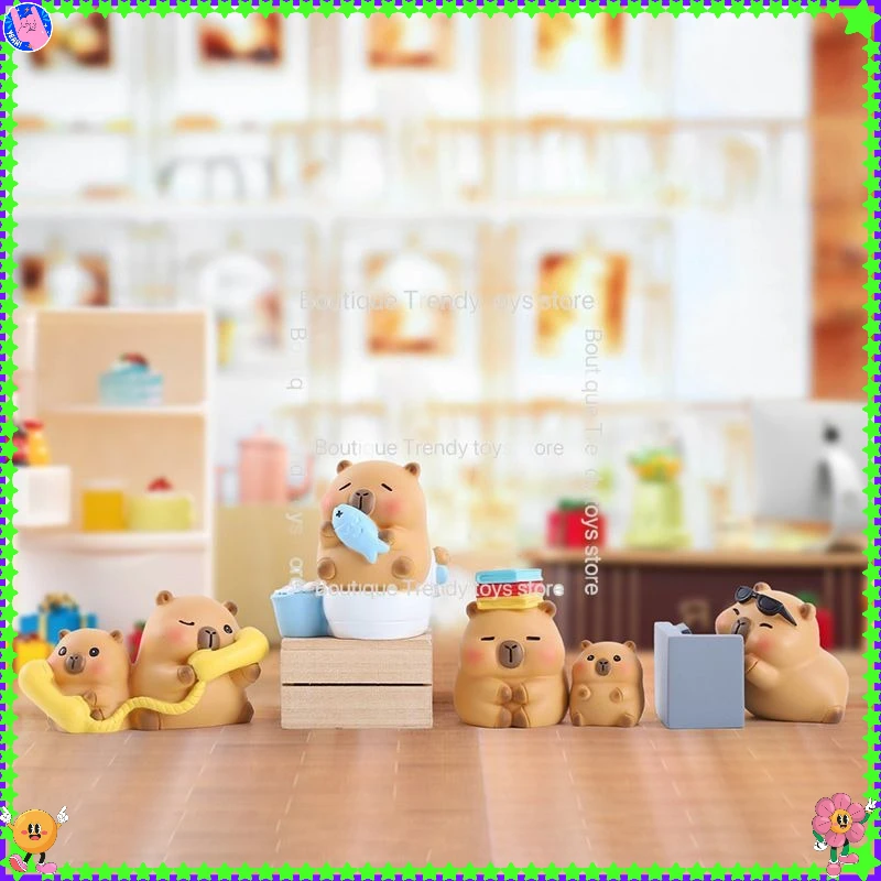 Neue Kawaii Sleepy Capybara Mystery Box – süße trendige Spielzeugfigur – Desktop-Dekoration, perfektes Geschenk für Freunde