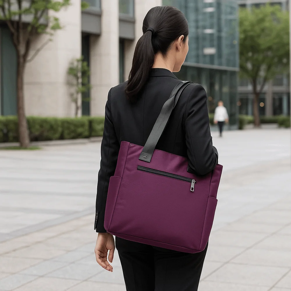 Bolsa de ombro de nylon durável, elegante, prática, sacola simples, exclusiva, leve, uso escolar