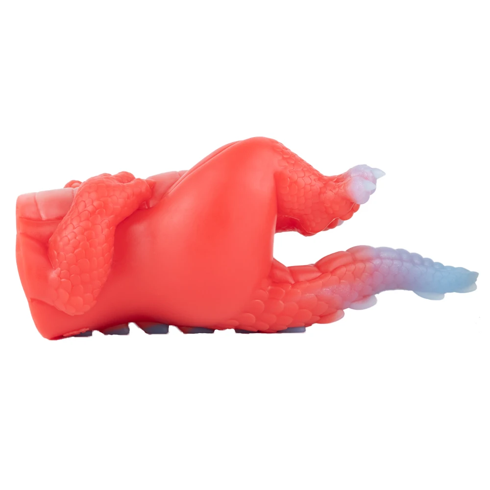 GEEBA نابض بالحياة تصميم التنين الأحمر الناري ذكر الاستمناء ثنائي القناة سيليكون الرجال Onahole PocketPussy واقعية المهبل الضارب #3