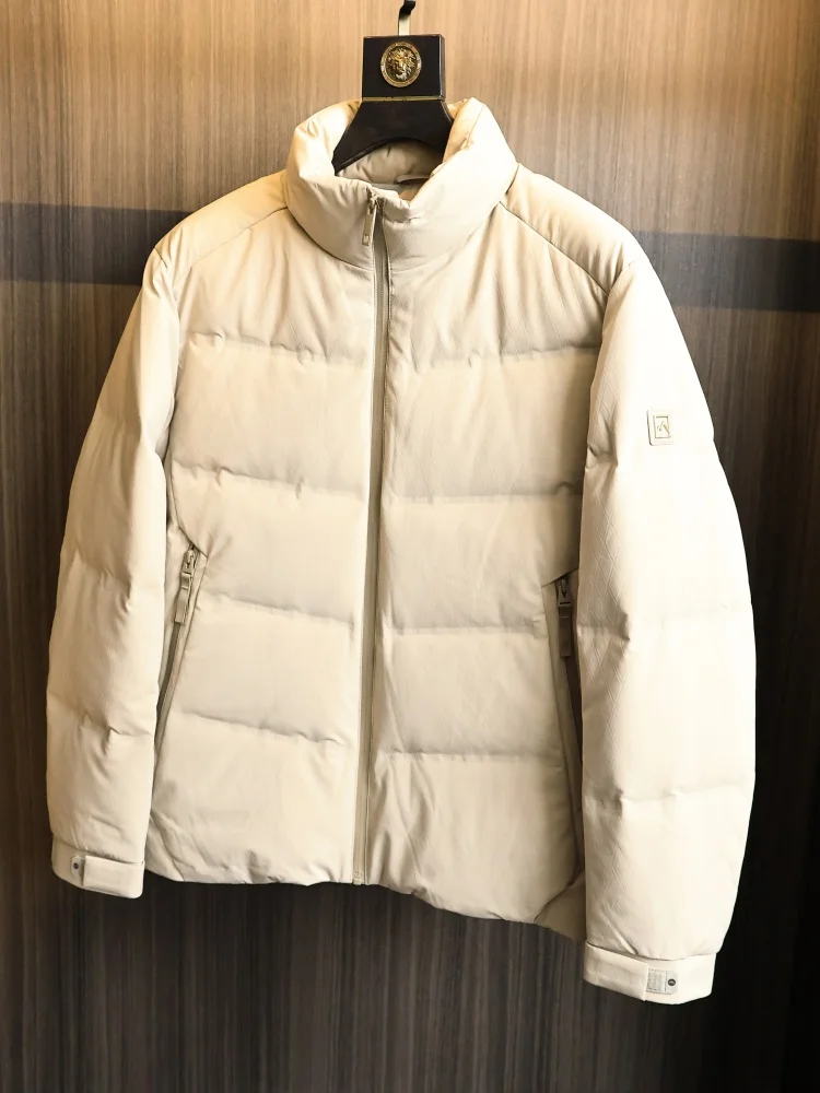 

Мужской пуховый жилет премиум-класса с воротником-стойкой, наполненный пухом, ветрозащитный, теплый, из утолщенного полиэфирного волокна, 90% белый пух