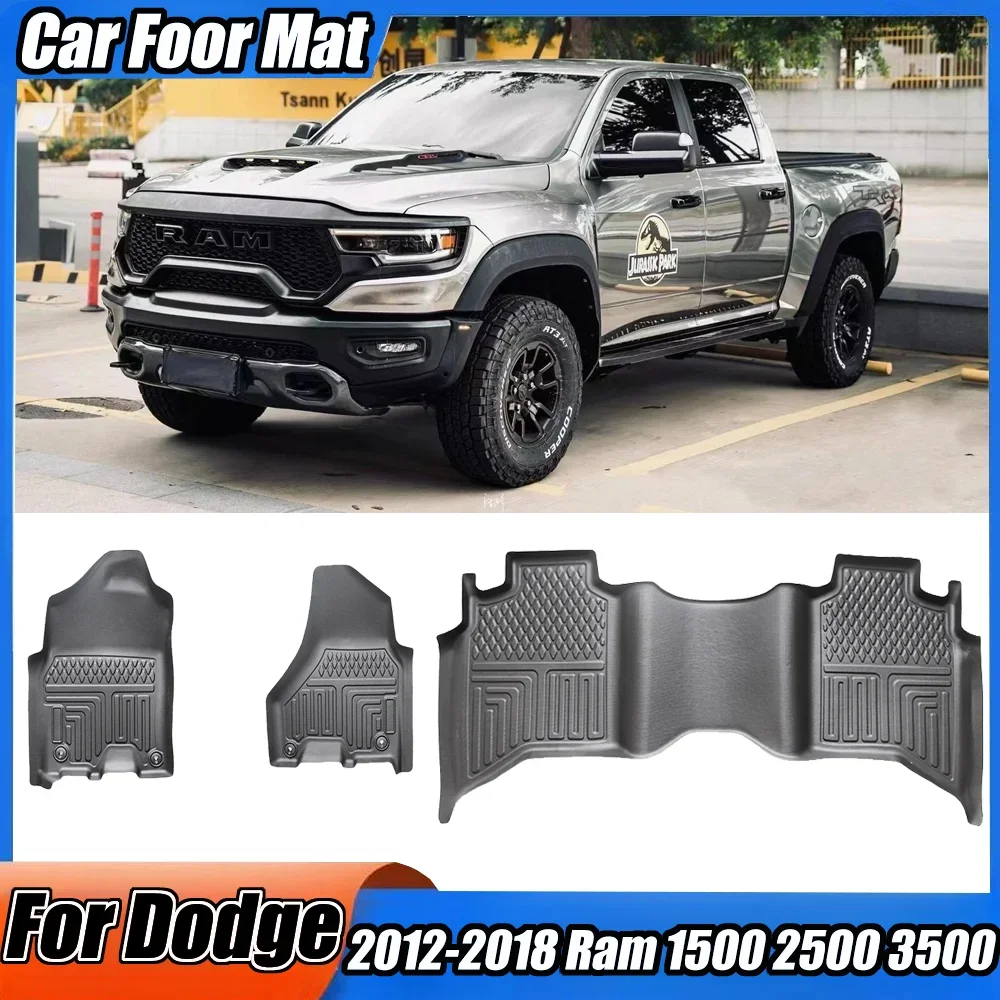 

Автомобильный коврик для ног для Dodge 2012-2018 Ram 1500 2500 3500 3D коврик для ног Crew Cab Водонепроницаемый износостойкий TPE Высококачественный коврик для ног