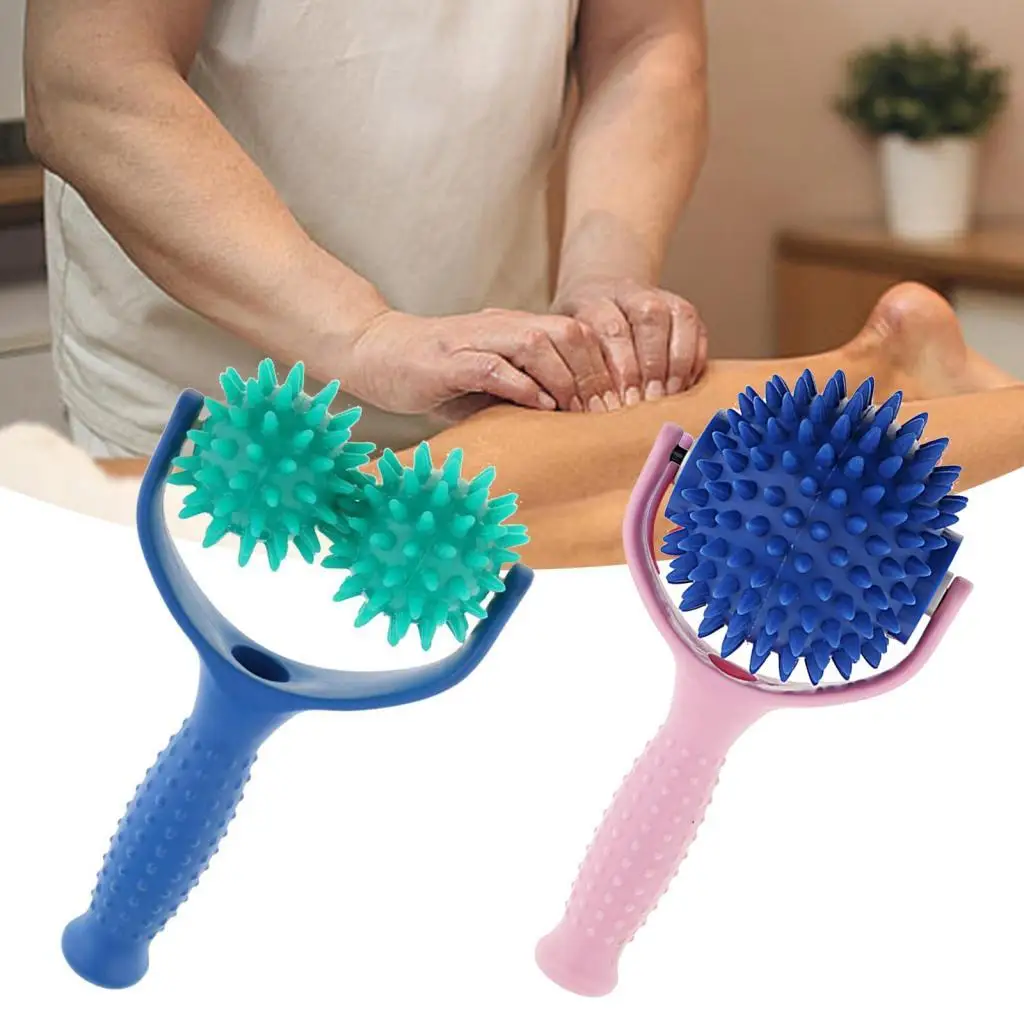 2 Pieces Spiky Massage Rollers Compact Muscle Roller Deep Tissue Massage Tool