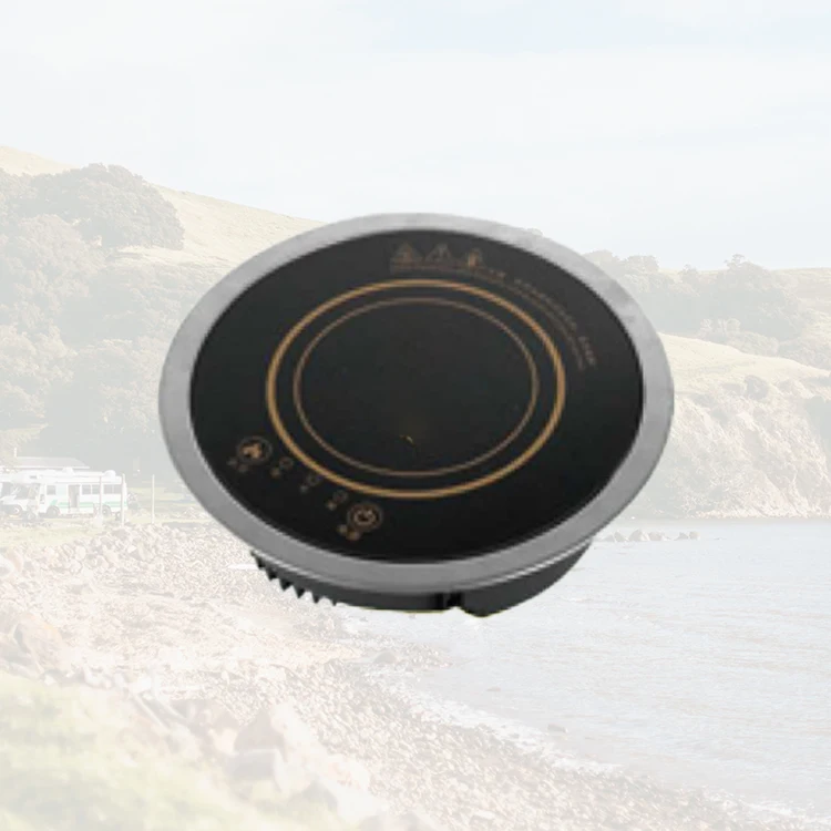 Intelligent Library RV Round Shape Induction Cooker 800W Power Touch Control Panel Caravan Accessories Kitchen
