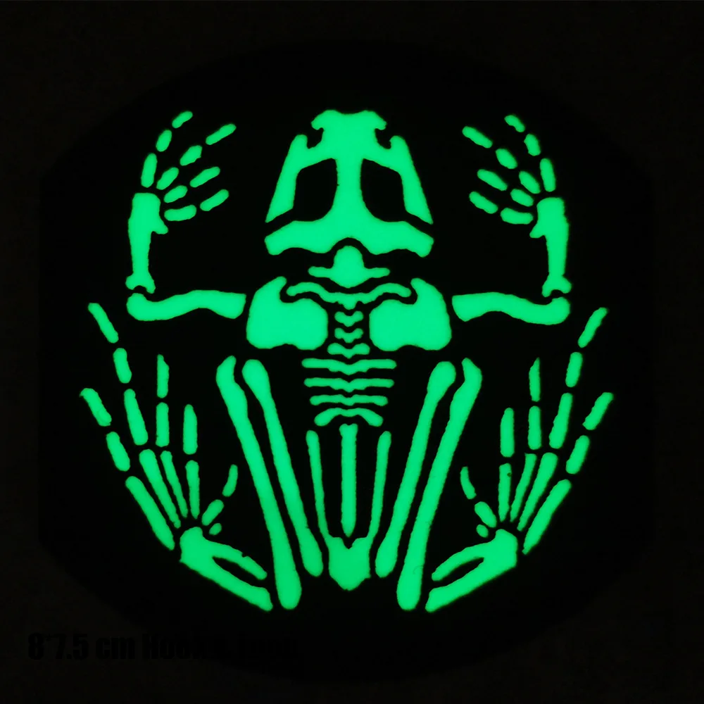 So You Wanna Be A Frogman Skeleton Rubber Patches Skull Frog Animal PVC Tactical Army Military Patches Appliqued