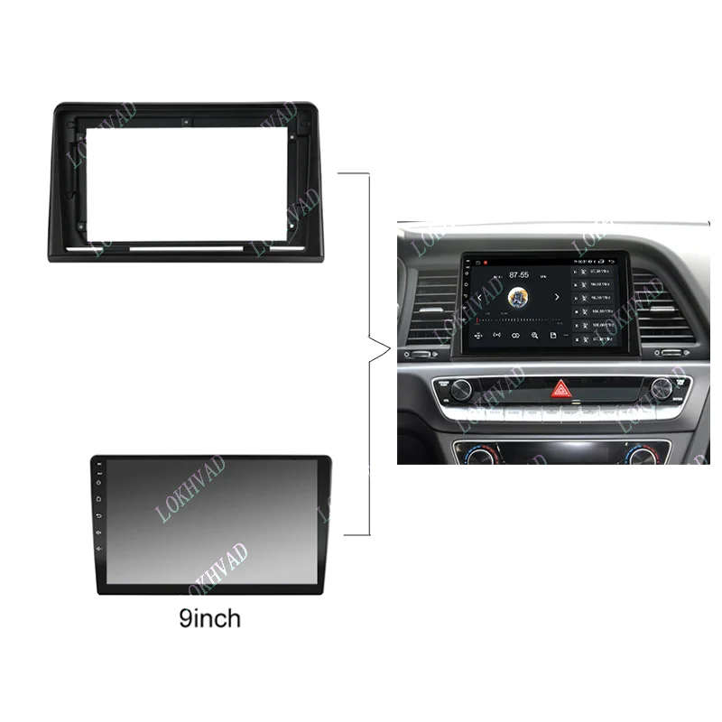 9 Inch Android Car Radio Fascia Panel For Hyundai Sonata 7 LF 2017 2018 2019 Multimedia Player Dash Mount Kit Adapter Frame