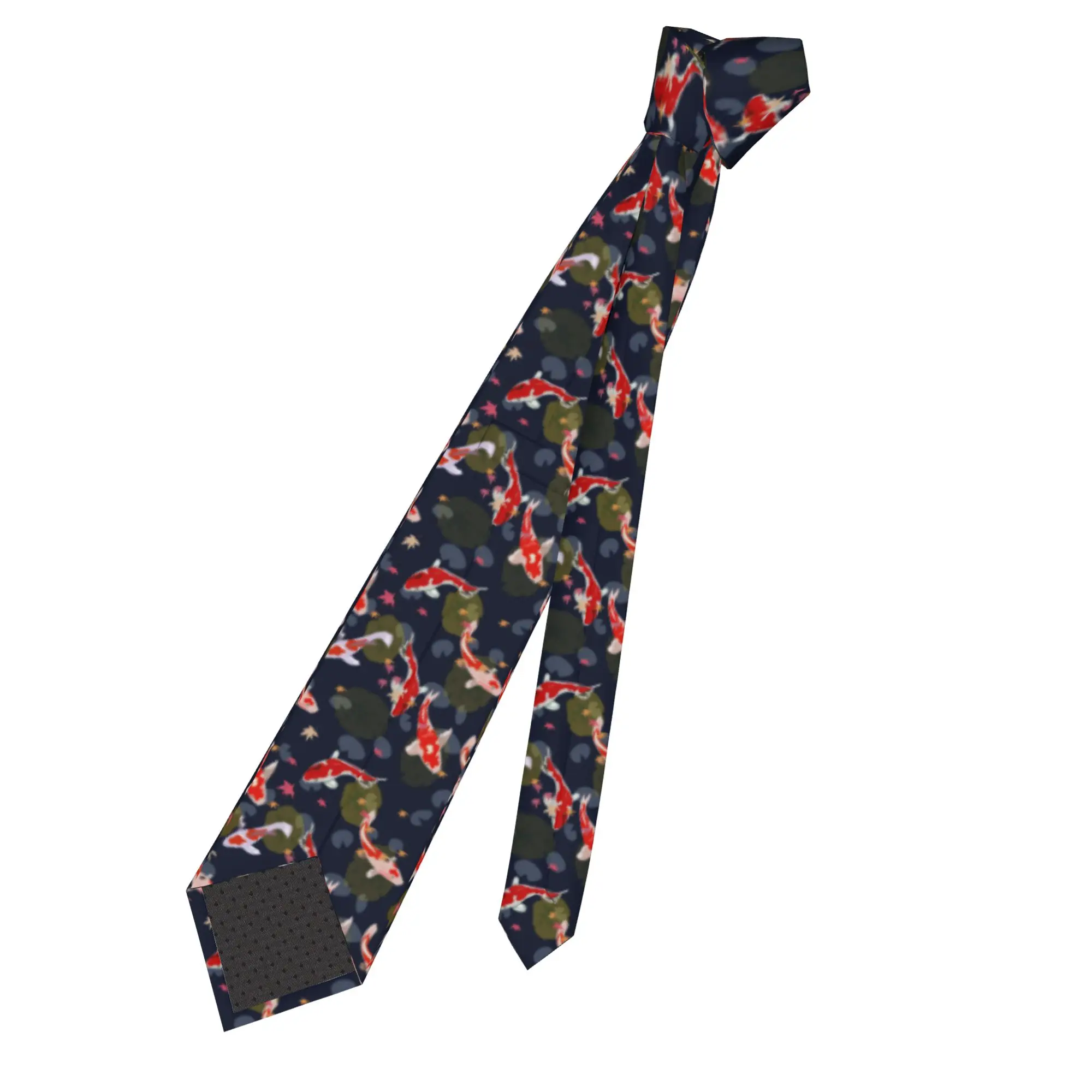Koi-Fisch-Schwimmkrawatte, neuartige, lässige Krawatten für Männer, Hochzeit, hochwertige Kragenkrawatte, individuelle Krawatten-Accessoires – Detail 7
