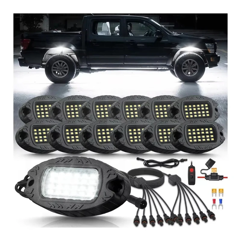 

The pod is a pure white Light Emitting Diode Rock Light Kit with switch wiring harness