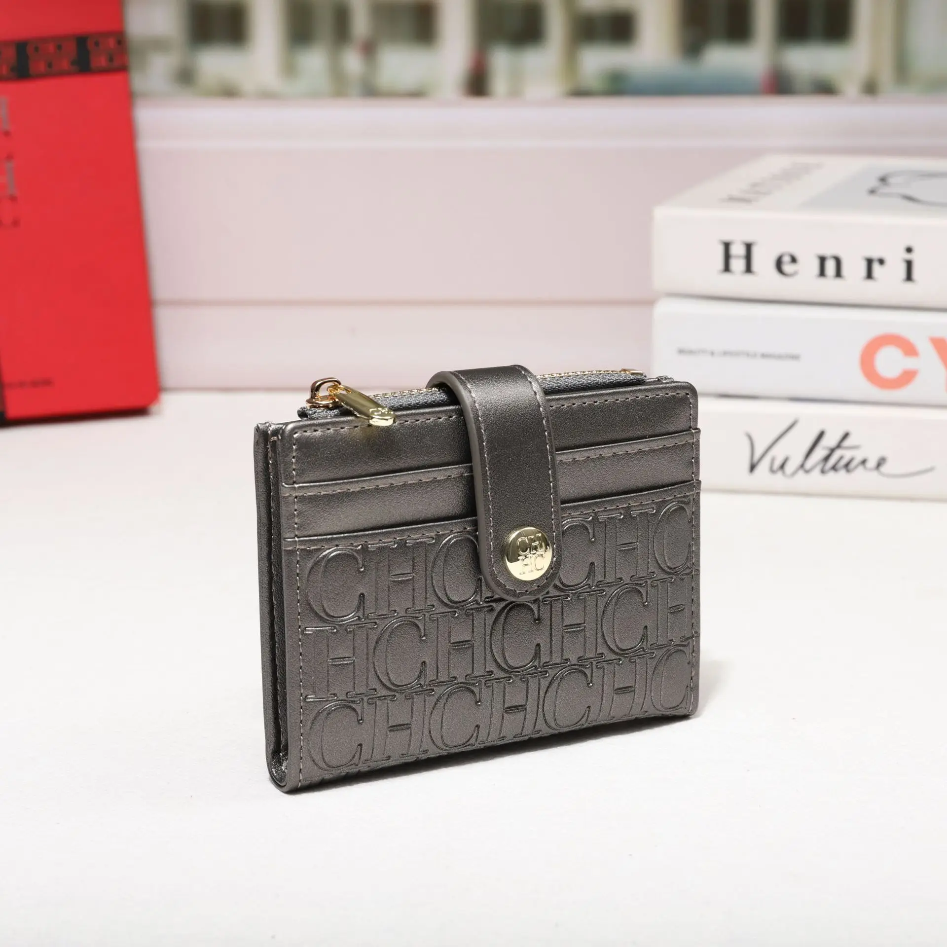 

Женский кошелек CH: компактный мини-кошелек для монет и карт с алфавитным дизайном, в стиле Instagram