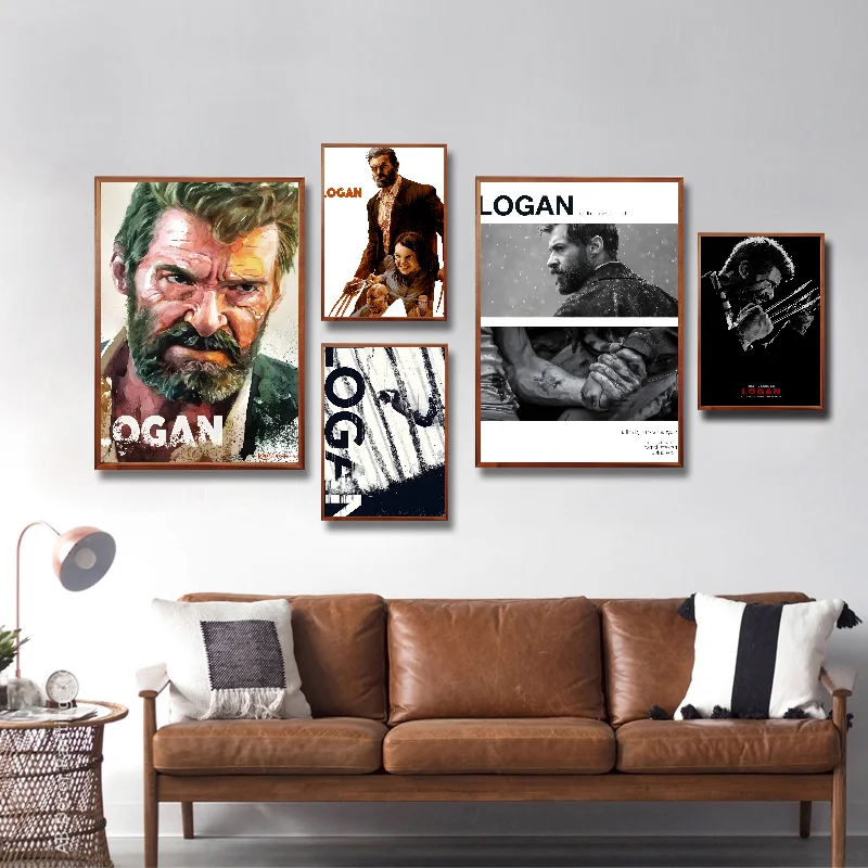 Logan Movie Poster Self-adhesive Art Waterproof Paper Sticker Coffee House Bar Room Wall Decor