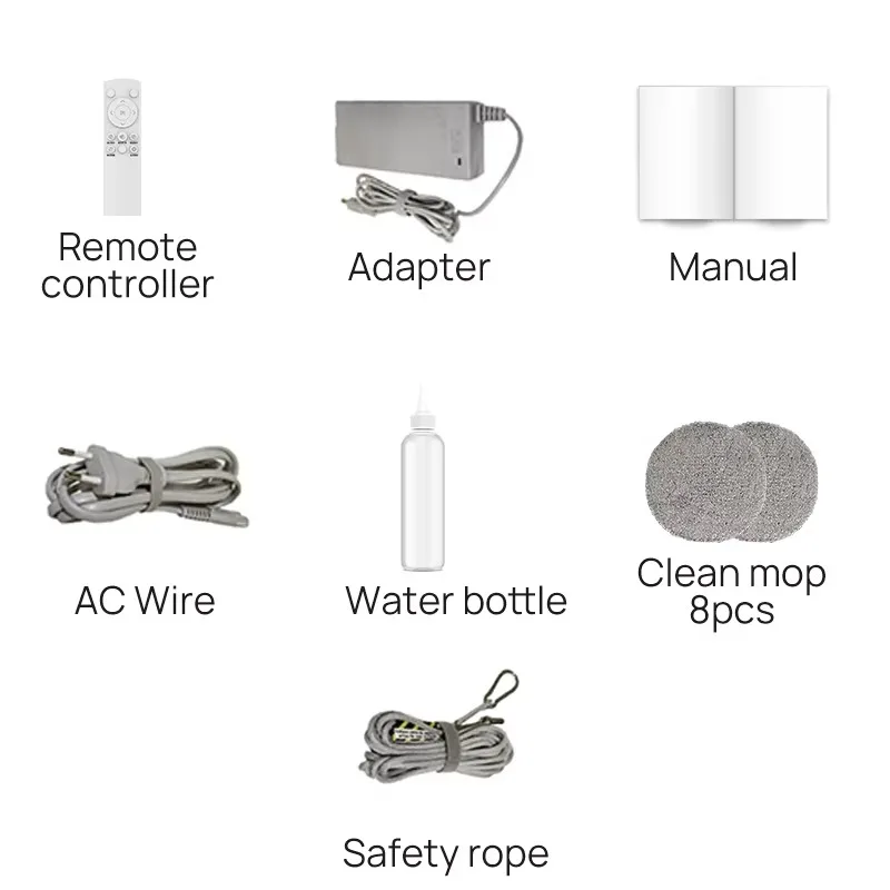 سعر المصنع للتحكم في تطبيق المياه المزدوجة في روبوت تنظيف النوافذ الكهربائية الذكية لتنظيف الزجاج