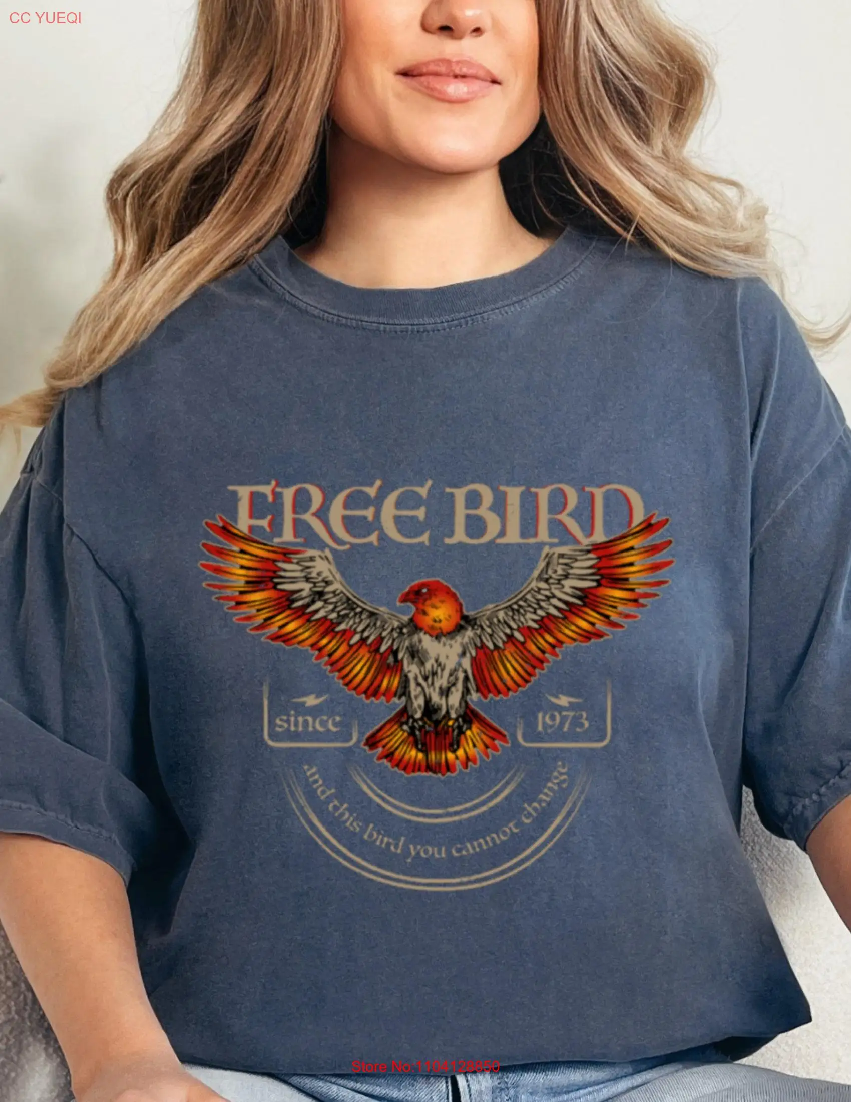 

Free Bird T Shirt Rock Lover Comfort Color Old School Band Retro Music Trendy long or short sleeves