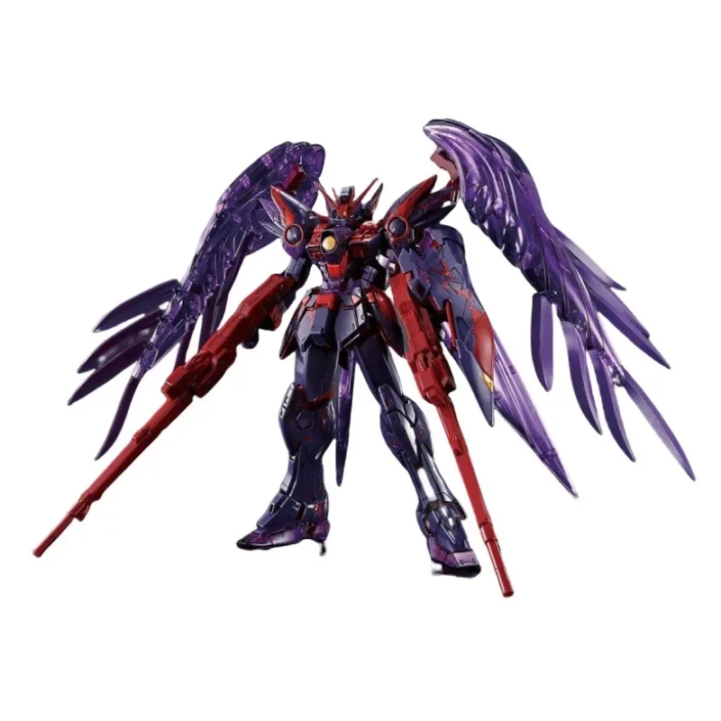 Bandai in Stock Original MG GUNDAM Anime WING GUNDAM ZERO EW[CROSS CONTRAST COLORS/CLEAR PURPLE] Action Figures Collectible Toy