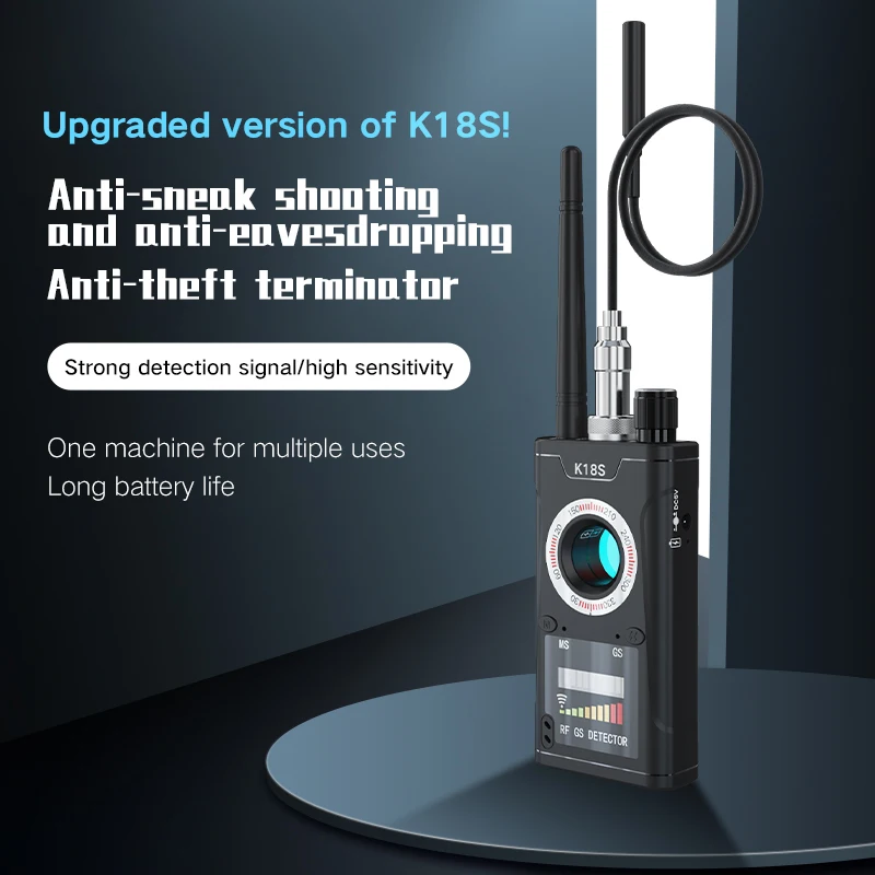 Imagem -02 - Multi-função Anti Candid Detector de Câmera Escutas Telefônicas Gadgets Lente de Sinal Gps rf Spy Tracker Bug Tracker K18s