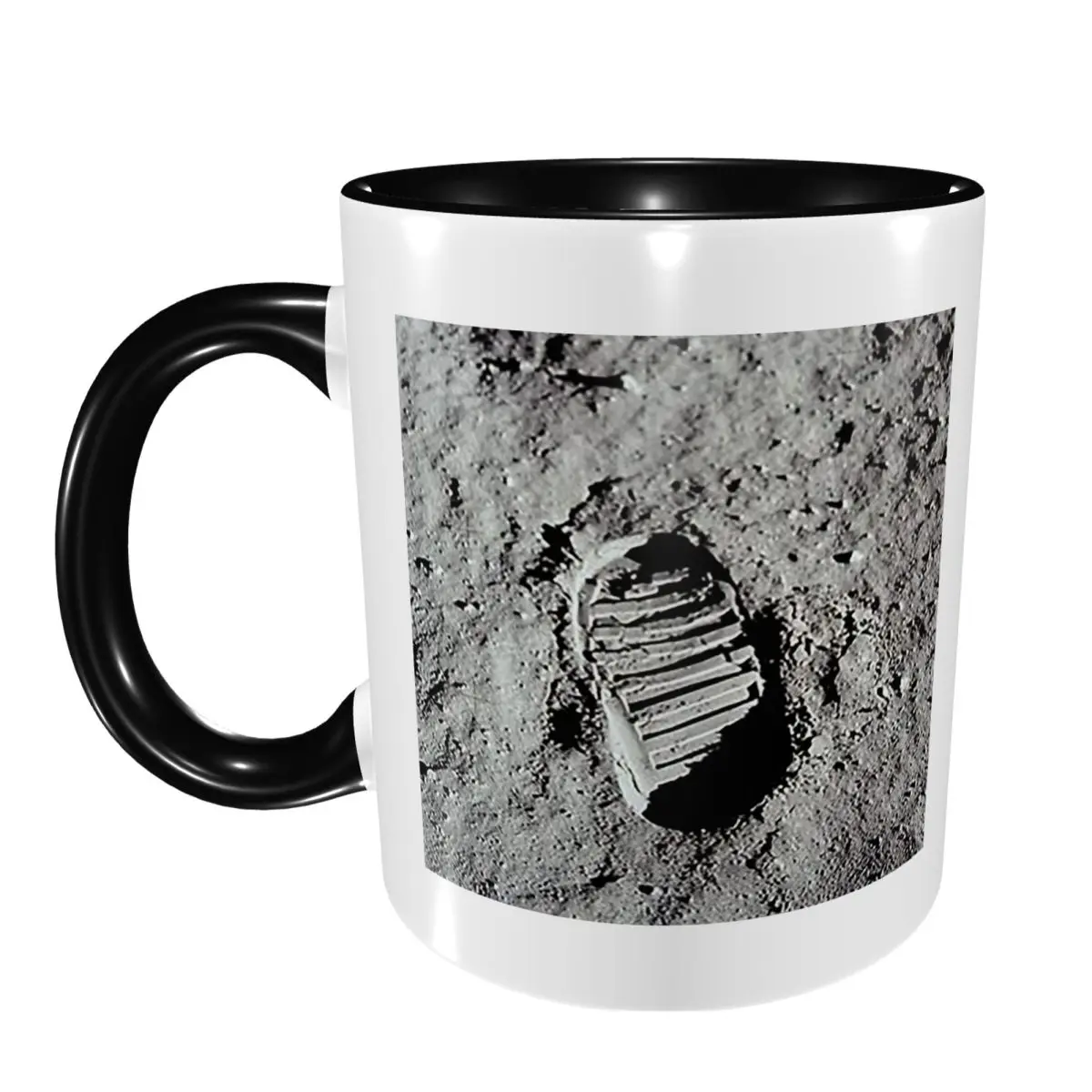 Footprint On The Moon By Buzz Aldrin Apollo Mug Funny Ceramic Coffee Cups Tea Mugs Milk Cup Drinkware Gifts for Friends
