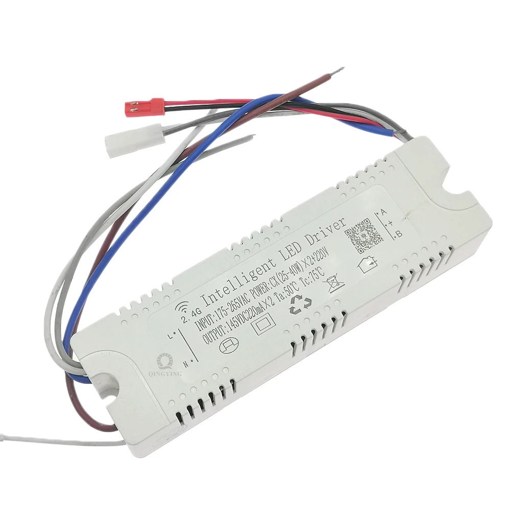 1-5pcs 2.4G Intelligent LED Driver 25-40Wx2 +220V RF Remote & APP Control 220mA Dimming Lighting Transformer For LED Tape Ribbon