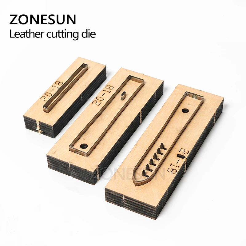 ZONESUN 20-18 Customized Leather Cutting Die Leather DIY Craft Supply Watch Band Strap Wooden Template Punching Knives Mould