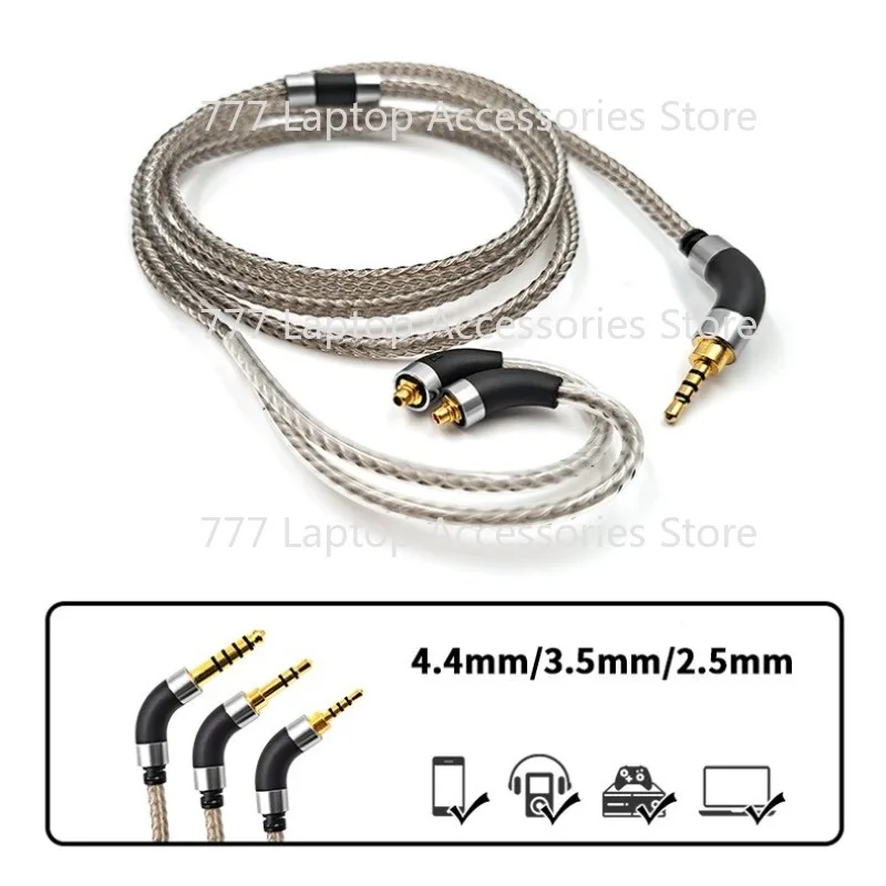 Cable de audio OCC plateado para auriculares Westone AM Pro 10 20 30 UM Pro 10 20 30 50