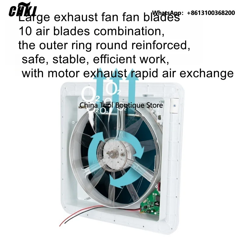 RV ventilation fan 12V24V two-way car roof modification ventilation rain insect waterproof bathroom special exhaust fan