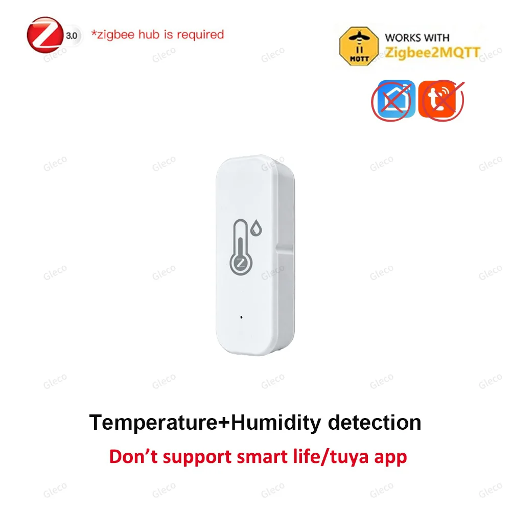Zigbee 3.0 Temperatur- und Luftfeuchtigkeitssensor mit externer Sonde, optionale Flüssigkeits- und Lufttemperaturverfolgung für Zigbee2MQTT Home Automation