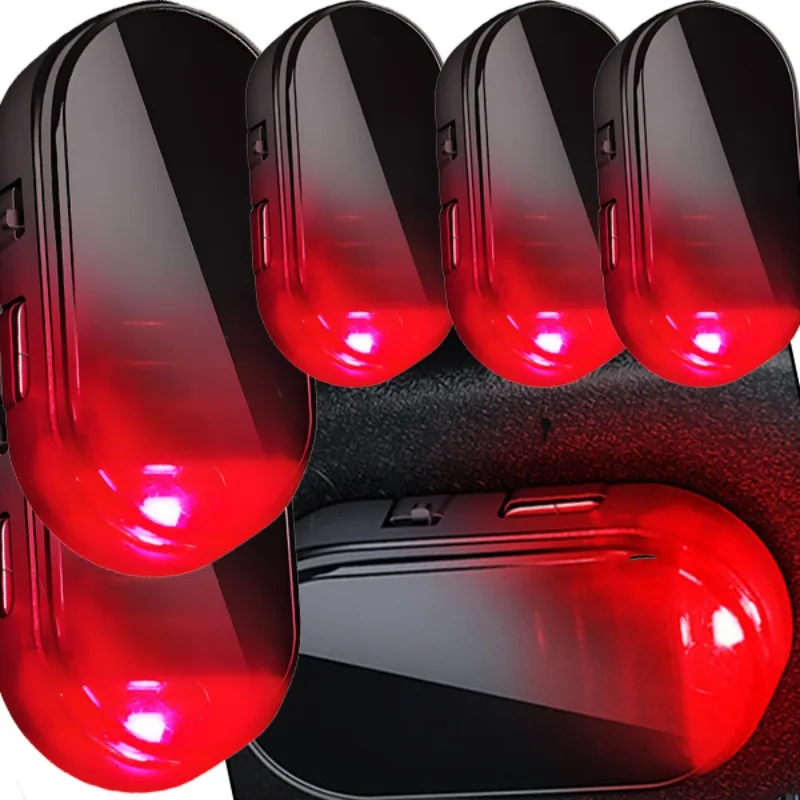 

Имитация автомобильной охранной сигнализации на солнечной энергии, беспроводная, с функцией предупреждения о краже, светодиодная мигающая лампа