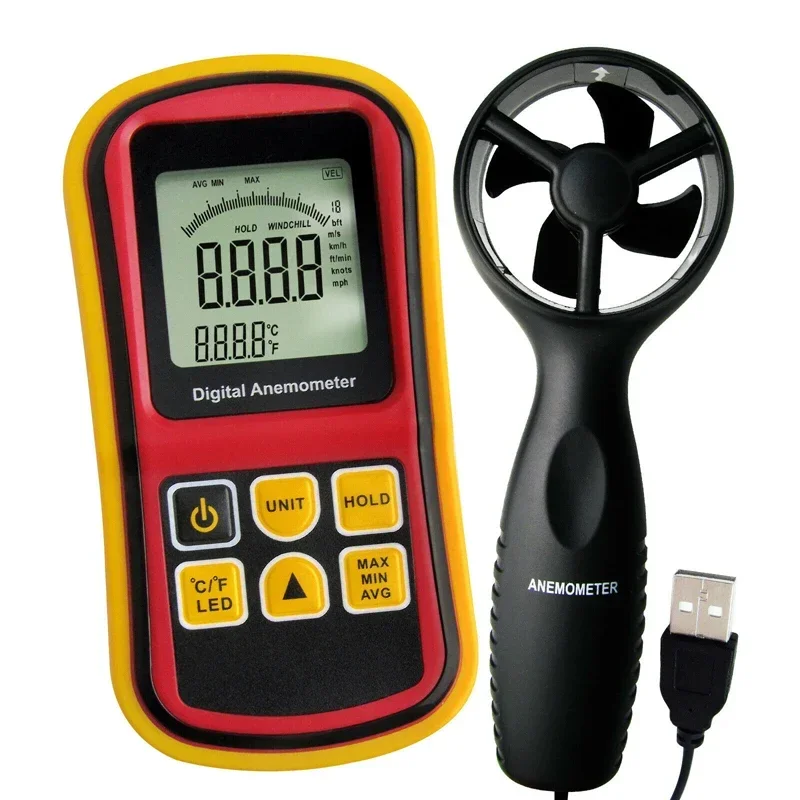 BENETECH GM8901 Anemometer Wind Speed 45m/s (88MPH) LCD Digital Thermometer Electronic Hand-held Temperature Measure Gauge Meter
