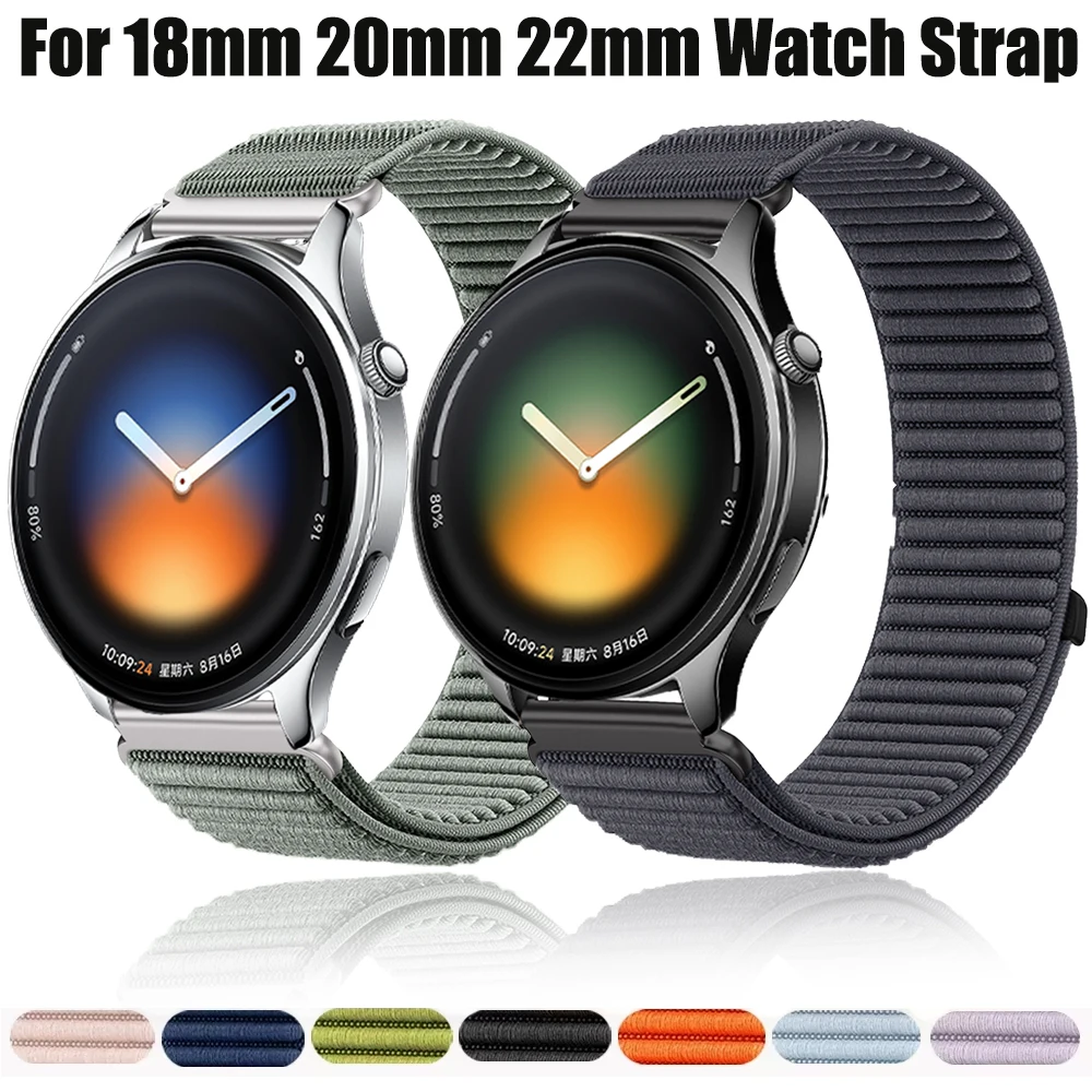 18mm 20mm 22mm Nylon-Schlaufenarmband für Xiaomi Watch 5 S4/OPPO Watch S-X2-X Sportarmband für Huawei Watch 5 GT6/5/4 Pro 46mm 41mm