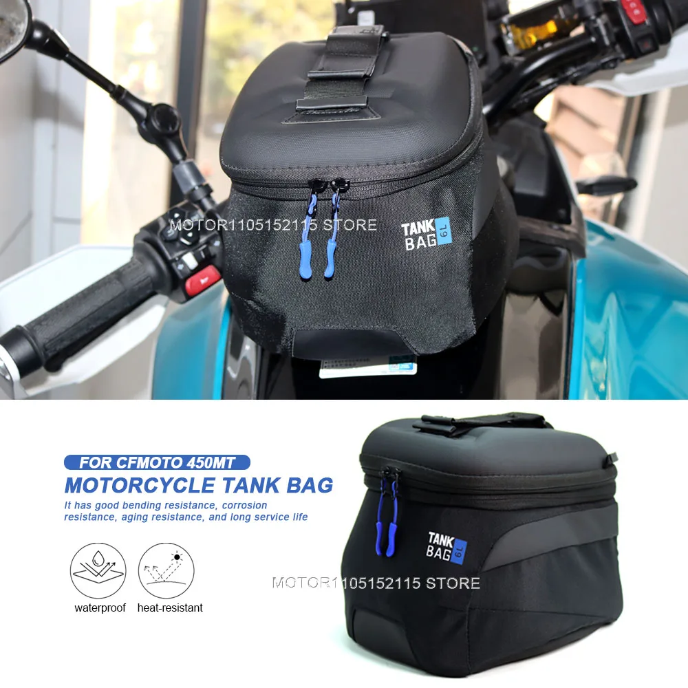 

For CFMOTO CF MOTO 450MT MT450 MT 450 MT Magnetic Motorcycle Tank Bag Waterproof Tool Bag Universal Black