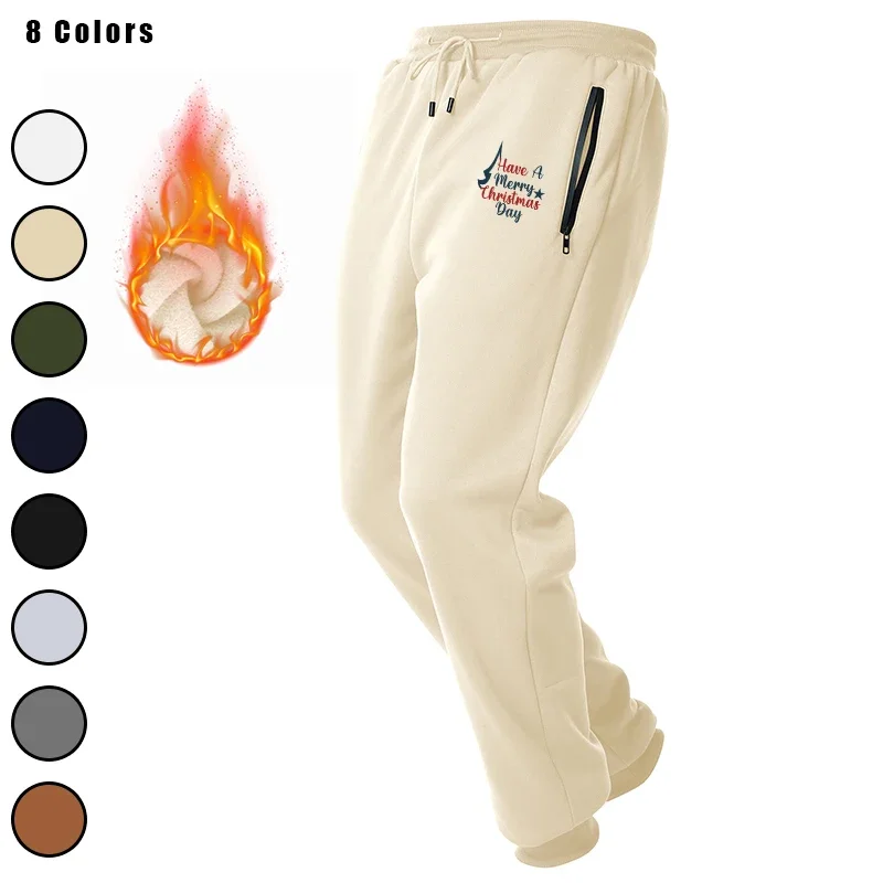 

Sweatpants for Men Joggers Fleece Tapered with Zip Pockets Slim Fit for Workout Running Gym