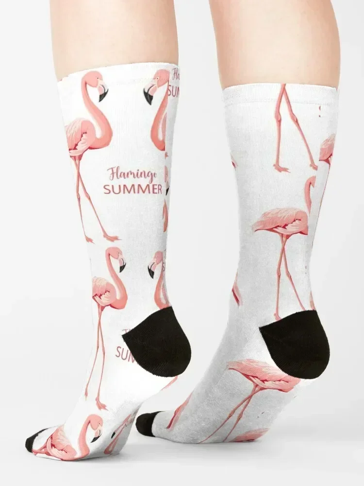 Flamingo rosa Sommersocken helles Strumpfband Fußball Baumwolle Herrensocken Luxus Damen