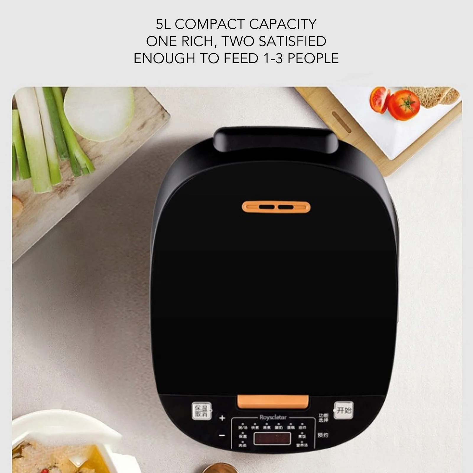 جهاز طبخ الأرز الذكي سعة 5 لتر، جهاز طبخ الأرز الكهربائي الصغير، ماكينة طبخ الأرز القابلة للحجز، جهاز طبخ الأرز متعدد الوظائف