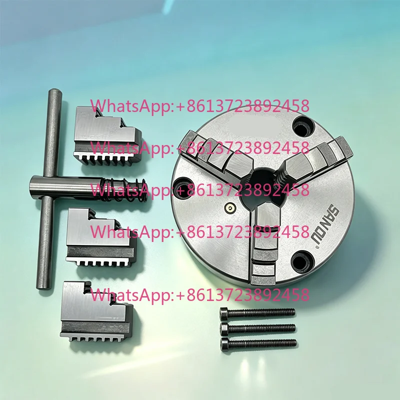 SANOU Brand 3-Jaw Hardened Steel Lathe Chuck 80mm Front 3-Hole Mount Mini Lathe Chuck Manual Self-Centering K11-80F