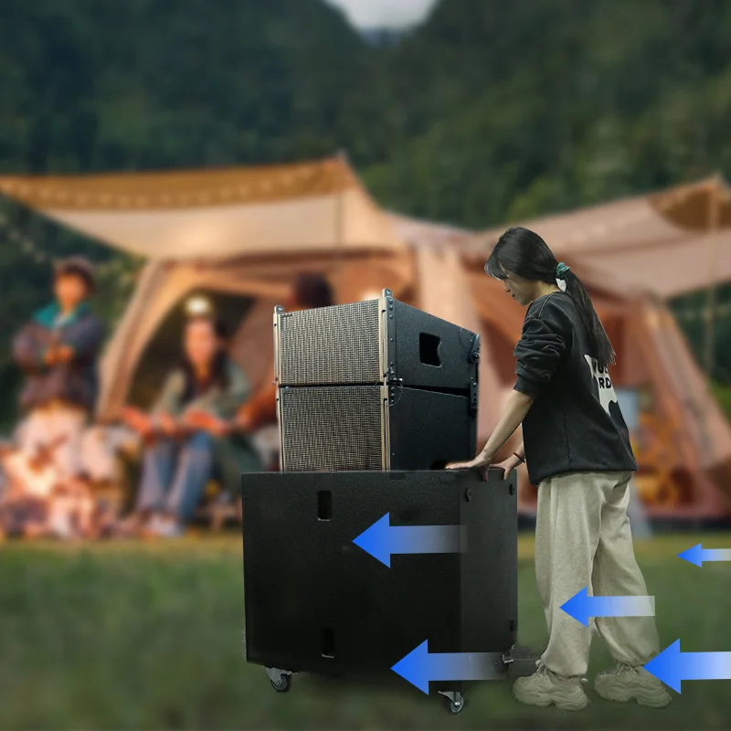 Toni del computer Tuning Active Line Array Altoparlanti Sistema audio Audio Flight Case Concerto Stage Professional Line Array Altoparlante Box