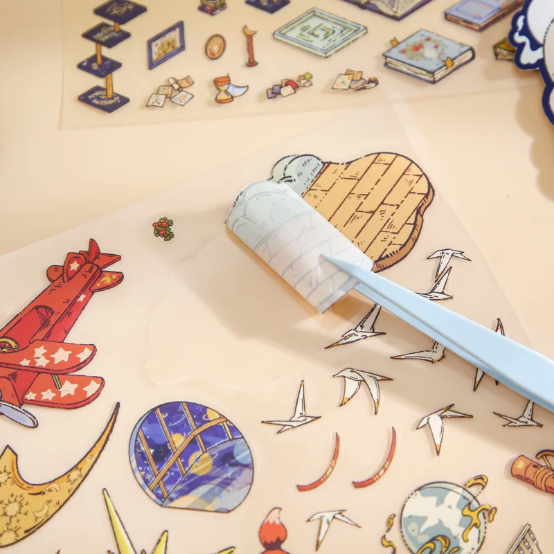 Landscaping Flat Sticker Prince Fairy Tale Book Series Original Student DIY Fun Landscaping Sticker Package Cartoon Sticker Set