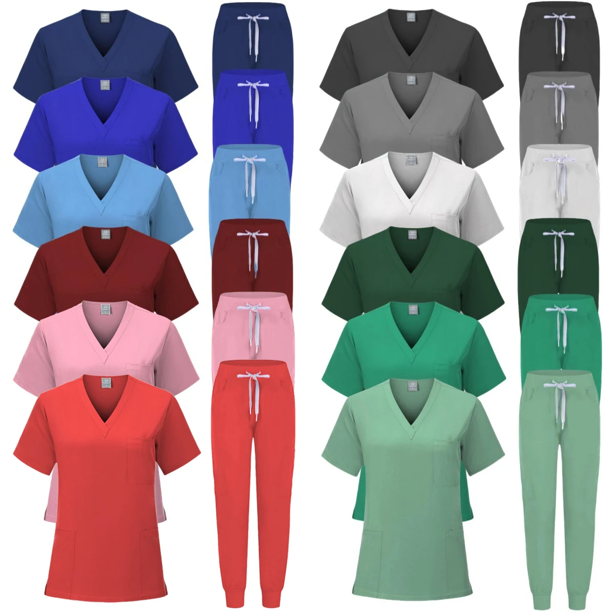 سليم صالح الدعك الطبية موحدة النساء فرك مجموعات التمريض اكسسوارات مستشفى جراحة العباءات عيادة الأسنان صالون تجميل عمال