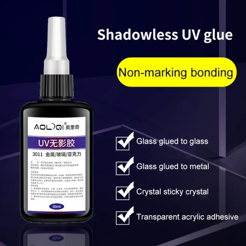 UV Licht Lijm Super Lijm Schaduwloze Lijm Fix Lijmen Sealer Glas Metaal Plastic Model Datalijnen Crack Kalefateren Bond Reparatie Tools