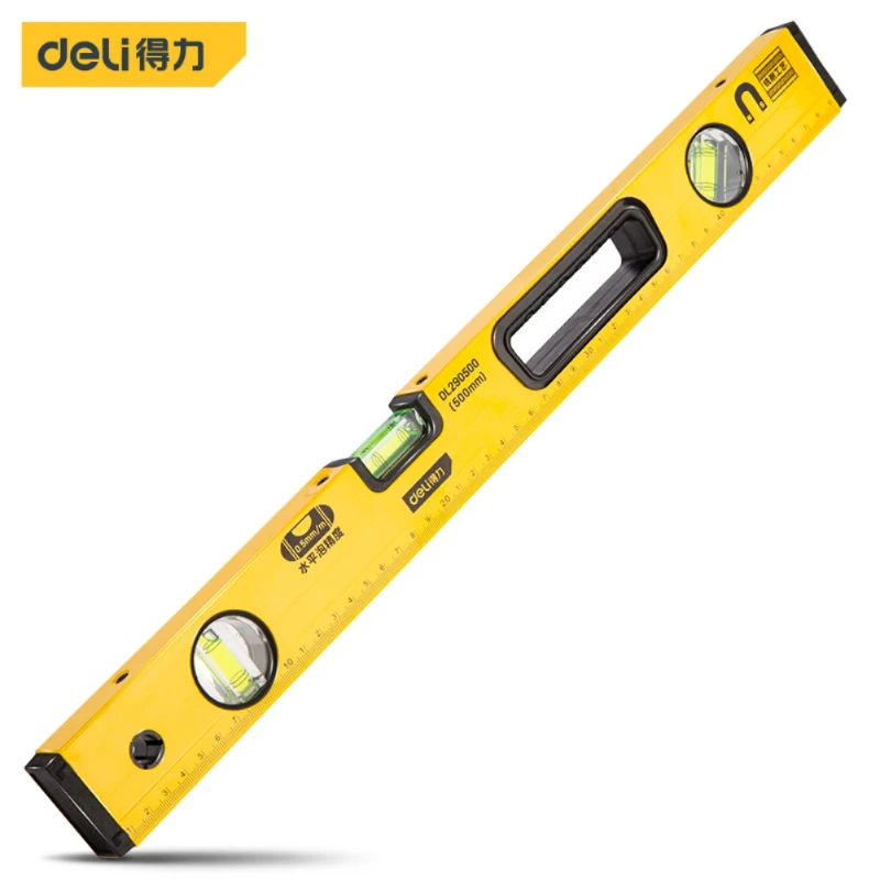 

Deli High Precision Spirit Level Magnetic High Bearing Ruler Lever Bubbles Rustproof Horizontal Ruler Spirit Level Balance Ruler