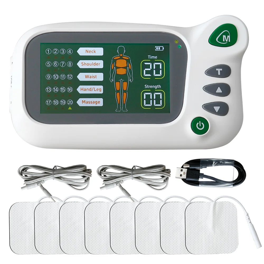 

20 Modes Digital Meridian Physiotherapy Apparatus EMS Acupuncture Therapy Massage 8 pads Full Body Tens Muscle Electrostimulator