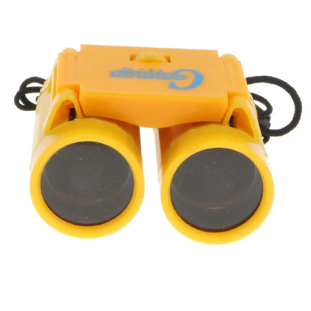 لعبة طبيعة بلاستيكية محمولة 26 مم 2.5X للمشي لمسافات طويلة والتخييم باللون الأصفر