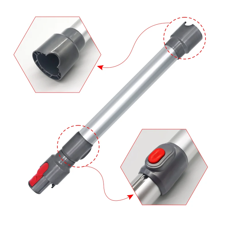 For Dyson Vacuum cleaner Extension pipe fittings V7/8/10/11 stainless steel telescopic straight pipe
