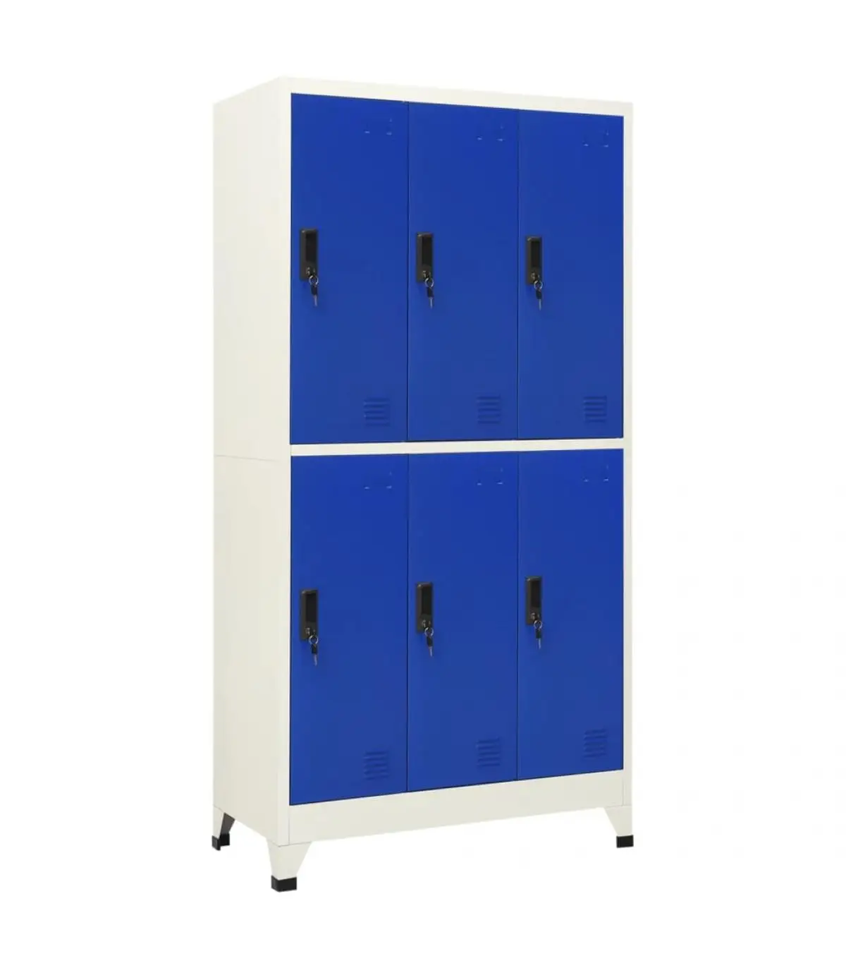 90x45x180 cm steel storage lockers and lockers in gray and blue steel